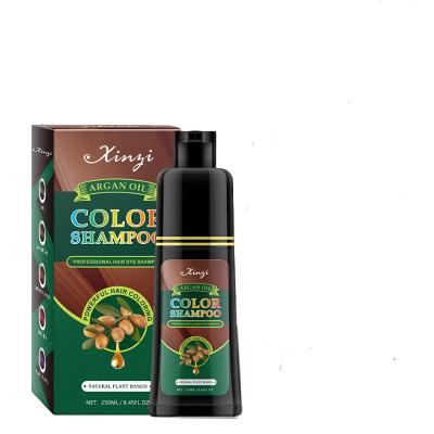 China Guangdong XINZI Hair Dye Fast Darkening In 5 Minutes One Black White Wash To Black Shampoo Factory Herbal Hair Dye Fast for sale