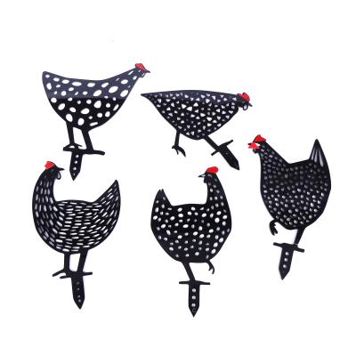 China Traditional Innovative Swinging Chicken Rotator Yard Decor Sculpture And Outdoor Spinner Garden Decoration Chicken Sculptures for sale