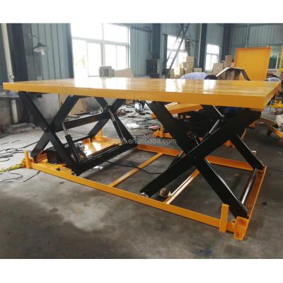 China Building Material Stores 2000kg Workshop Lift Pallet Jack Large Hydraulic Platform Scissors for sale