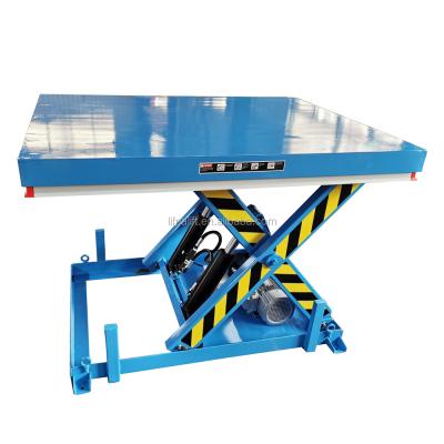 China Building Material Stores 2000kg AC Powered Fixed Electric Hydraulic Scissor Lift Table for sale