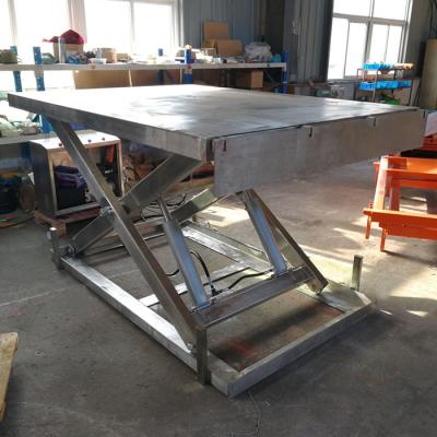 China Building Material Shops 1000kg Stainless Steel Hydraulic Scissor Lift Table Platforms for sale