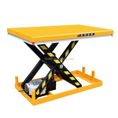 China Building Material Stores 1000kg Workshop AC Powered Electric Hydraulic Scissor Lift Table for sale