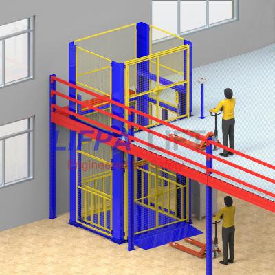 China Building Material Shops 5000kgs Electric Hydraulic Warehouse Lift Platform Cargo Lift for sale