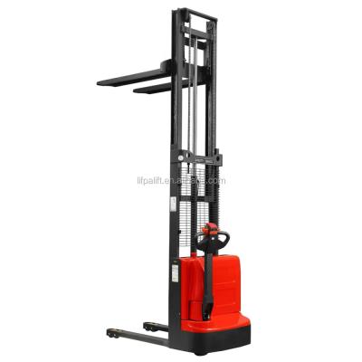 China Building Material Shops Hot Selling Battery Powered Fully Electric Stacker 1500kg Walkie Pallet Truck for sale