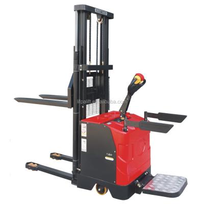 China Stores 1500kg Rider Battery Operated Stacker Powered Building Material Full Electric On Sale for sale