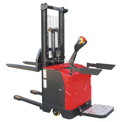 China Building Material Shops 2000kg Heavy Duty Electric Rider Stacker Stacker Operated Stacker for sale