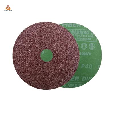 China Durable China Manufacture Germany Grinding Abrasive Cloth Fused Aluminum Oxide Fiber Disc For Polishing Metal for sale