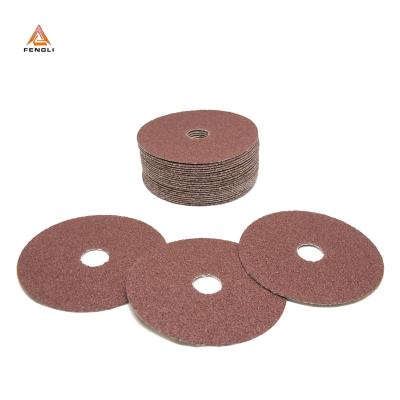 China Durable Aluminum Oxide Fiber Abrasive Disc For Grinding / Polishing for sale