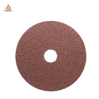 China Durable 115mm Aluminum Oxide Red Fiber Disc-Fiber Sanding Disc For Wood And Metal for sale