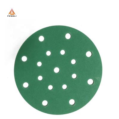 China Durable 7 Inch Grit 240 Green Sandpaper Abrasive Sandpaper Sanding Disc For Polishing Metal for sale