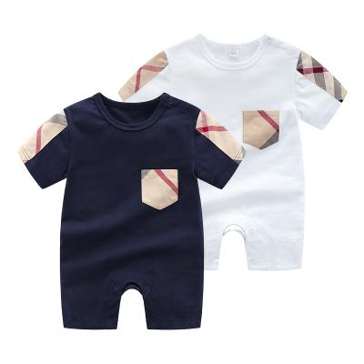 China Korean Style Short Sleeeves Baby Boy Romper Infant Clothes Overall Short Sleeve Baby Romper Baby Boy for sale