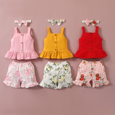 China Breathable Hot Sale Summer Babies Clothes Boutique Baby Clothing Sets for sale