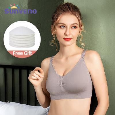 China Breathable Nursing Nursing Bra Maternity Feeding Pregnancy Clothes - Wireless Cup, Adjustable Straps, Removable Padding for sale