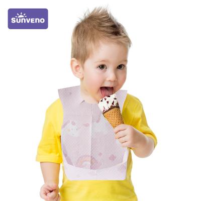 China 20pcs Sunveno BPA Free Disposable Baby Bibs Eating Saliva Paper-Feeding Scarf For Feeding Moving On Disappear Soft Waterproof Leakproof for sale