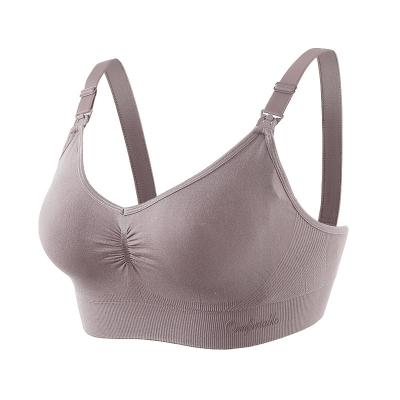 China Breathable Nursing Nursing Bra Maternity Feeding Pregnancy Clothes - Wireless Cup, Adjustable Straps, Removable Padding for sale