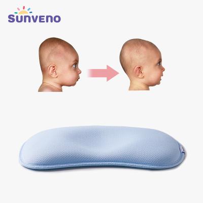 China SUNVENO Anti-Static Corn Fiber Baby Pillow Head Shaping Concave Pillow Sleep Support Newborn Pillow Aids To Prevent Flat Head for sale