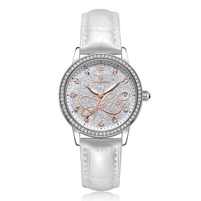 China Automatic Date Luxury Watch For Women Lady Custom Vogue Simple Wrist Watches White Diamond Watches For Men And Women Couple for sale