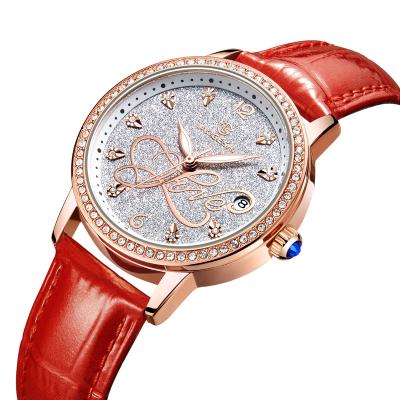 China New Luxury Women Date Ladies Watches Automatic Modern Ladies Wrist Small Hands Watch Waterproof Cute Women Leather Watch for sale