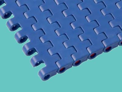 China ZY800FT Plastic flat top modular belts solid top conveyor belts UNI CHAINS QNB blue color FDA FOOD GRADE for sale