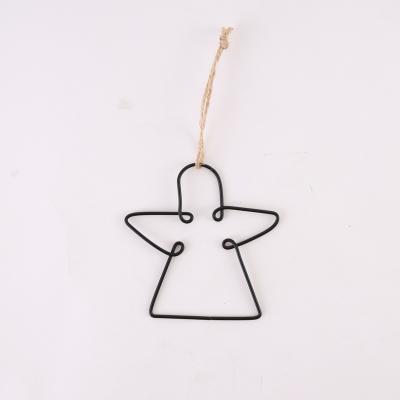 China Europe Iron Ornaments Heart Home Angel Christmas Tree Hanging Decoration Decoration for sale