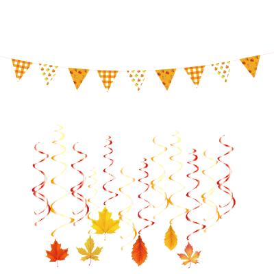 China Thanks Giving Party Thanksgiving Party Supplies Banner Garland Pennant Banner Thanksgiving Swirl Party Set Supplies for sale