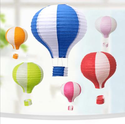 China Colorful Warm Hanging Tissue Paper Party Decoration Air Balloon Paper Lanterns For Home Decoration for sale