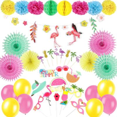 China Colorful Summer Party Decor 43 Pcs Summer Party Decorations Flamingo Decor For Hot Summer Party for sale