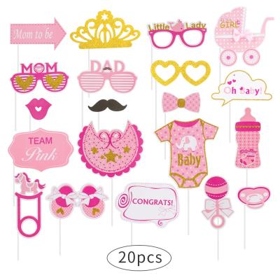 China Wholesale Paper Princess Party Photo Props Princes Baby Shower Party Decoration Set 20Pcs for sale