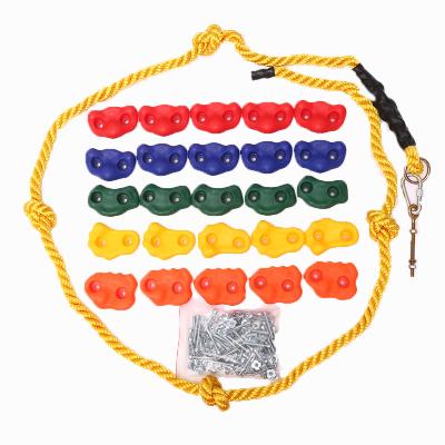 China Amazon Hot Selling 25 PCS Plastic Small Size Rock Climbing Holds With Colorful Plastic Climbing Rope Climbing Holds For Indoor And Outdoor for sale