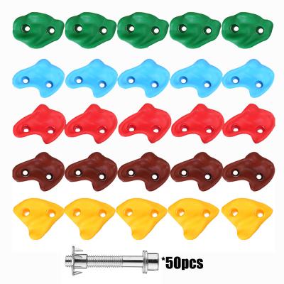 China Large Plastic Climbing Holds Amazon Hot Sale 25 PCS Plastic Rock Climbing Holds For Kid-Indoor Outdoor Climbing Holds Toys for sale