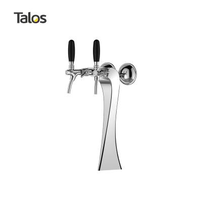 China Two-Way Cold Tower Faucet TALOS Brage Dispenser Food Safety Bar Beverage Chrome Tower Two-Way Draft Beer Dispensing Tower for sale