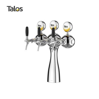 China TALOS Faucet Parisian Tower Chrome Tower Three Way Draft Beer Dispensing Tower 1035303-20 for sale