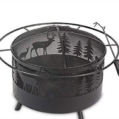 China Easily Assembled 2021 Hot Selling Outdoor Portable Metal Ring Stove Round Metal Cooking Fire Pit for sale