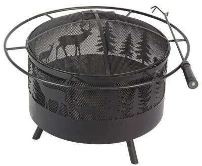 China Portable BBQ Stocked Grills Charcoal Wood Burning Metal Cooking Fire Pit For Garden /Backyard/Patio/Home Grill for sale