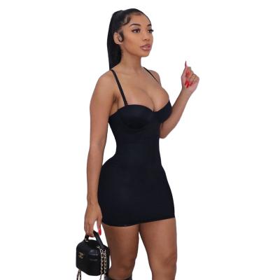 China 2022 Summer Women's New Low Waist Breathable Sexy High Suspender Breast Slim Wrap Hip Skirt for sale