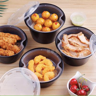 China Disposable Container Microwavable Black Microwave Food Safe Plastic Food Packaging Containers PP for sale