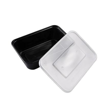 China Plastic microwavable dispos food box microwav container with lid dispos takeaway food container for sale