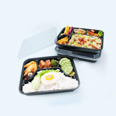 China Minimalist Microwavable Multi Compartment Lunch Box Disposable Food Container Paired Soup Bowl PP Lunch Box Plastic Food Container for sale