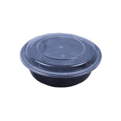 China Disposable American Round Plastic Bento Box Plastic Tiffin Lunch Box Microwave Lunch Box pp Layout With Lid TY900 for sale