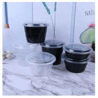 China Heatable Transparent Black Disposable Packaging Box Restaurant Delivery Packing Box Plastic Clear Food Containers for sale