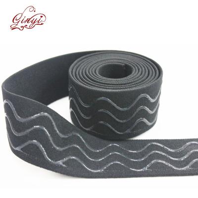 China Reasonable Price Sustainable Anti Slip Elastic Band For Sports , Underwear Webbing Jacquard Customize Polyester / Nylon Sustainable GINYI for sale