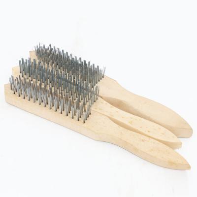 China Wooden handle cleaning wire brush for sale