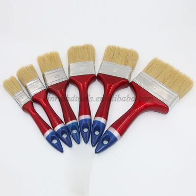 China Good quality red plastic handle painting/cleaning brush with blue tail for sale