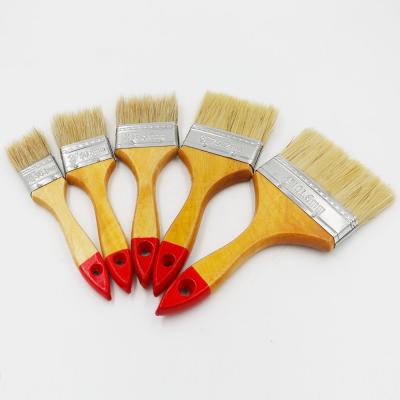 China Wholesale Painting / Cleaning Wood Color Red Tail Paintbrush With Wooden Handle for sale