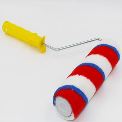 China Cage Style Paint Roller Red Blue Paint Brush for sale