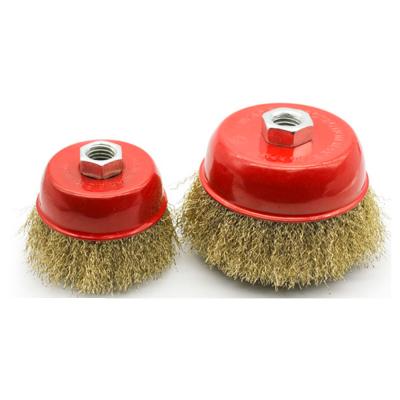 China Crimped Cup Cleaning Wire Brush For Cleaning Rust for sale