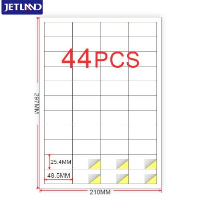 China High Quality 44 Pcs Barcode Self Adhesive A4 Barcode Labels For Laser / Inkjet Printer for sale