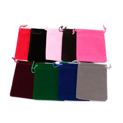 China Eco-friendly Recyclable 10*12cm Wholesale Jewelry Packaging Velvet Drawstring Bag Candy Gift Cosmetic Organizers Hari Extensions Pouch  Can Custom Logo for sale