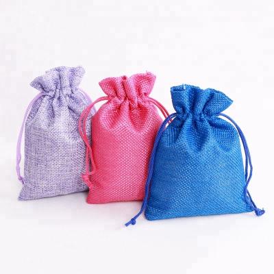 China Recyclable Exceptional Jute Bags For Jewelry Cosmetics Toys Gift Wine Coffee Tea Display Packaging Drawstring Gift Pouch Custom Logo for sale