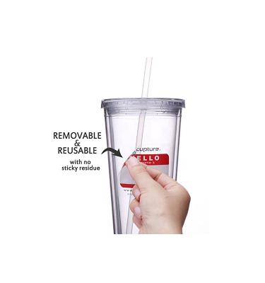 China Home Double Wall Acrylic Tumbler With Straw Wholesale , Drinking Cup for sale